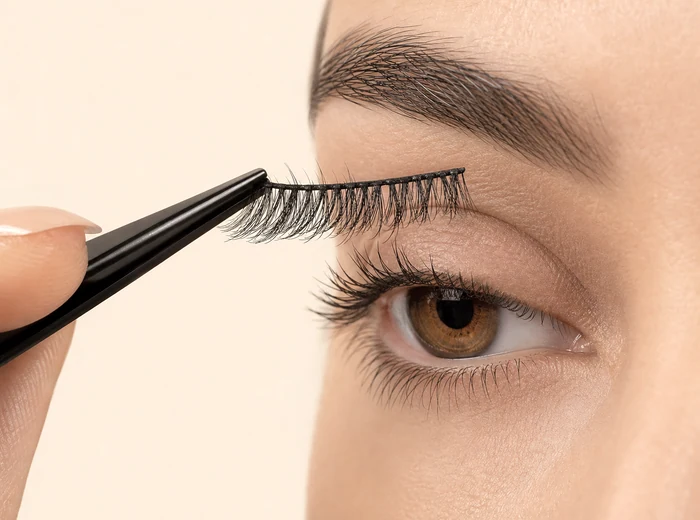 Lash band measured against the natural lash line