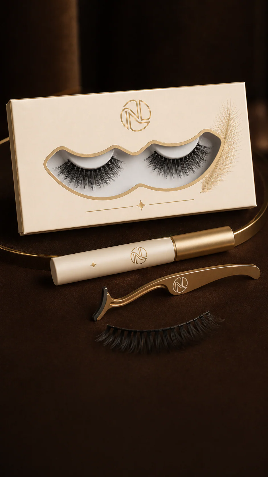 Nilia Luxe velvet band kit with lash applicator and adhesive