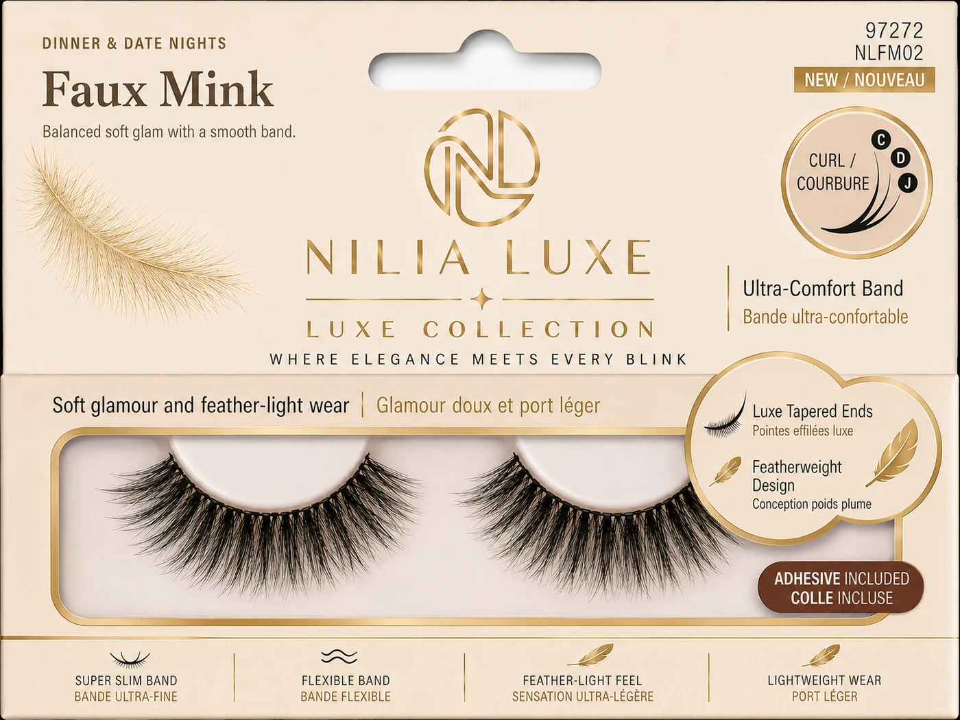 Faux Mink Nilia Luxe package